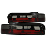 Coolstuffguru Red Smoke Lens Tail Lights Compatible with Nissan 240Sx S13 Coupe 2 Door 1989-1994 L+R Pair Taillight Assembly