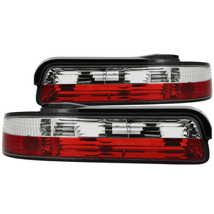 Coolstuffguru Compatible with Nissan 240Sx S13 2Dr Coupe Red/Clear Tail Lights