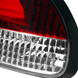 Coolstuffguru Compatible with Nissan 240SX S13 Hatchback Chrome Red/Clear Lens Rear Tail Brake Lights