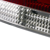 Coolstuffguru Compatible with Nissan 240SX S13 Hatchback Chrome Red/Clear Lens Rear Tail Brake Lights