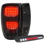 Coolstuffguru Compatible with EURO SMOKE 07-12 SIERRA 1500/2500/3500 TAIL BRAKE LIGHTS+LED 3RD BRAKE LAMPS