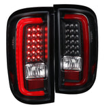 Coolstuffguru Black Housing Clear Lens Red LED Bar Tail Lights Compatible with GMC Sierra 1500 2500Hd 3500Hd 2014-2018 L+R Pair Taillight Assembly