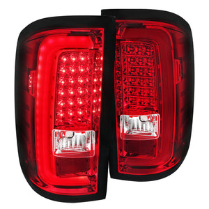 Coolstuffguru Compatible with Red GMC Sierra 1500 2500HD 3500HD Pickup Rear Brake Lamps LED Bar Tail Lights