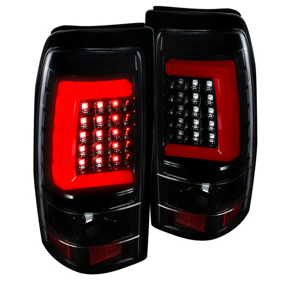 Coolstuffguru Compatible with Chevy Silverado GMC Sierra LED Tube Pearl Black Tail Brake Lights