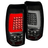 Coolstuffguru Compatible with Chevy Silverado GMC Sierra LED Tube Smoke Tinted Tail Brake Lights Left+Right