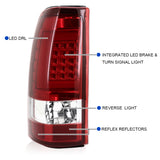 Coolstuffguru Compatible with Chevy Silverado GMC Sierra LED Bar Red Clear Tail Lights Brake Lamps