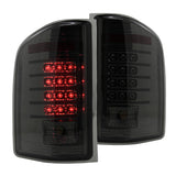 Coolstuffguru Smoke Lens LED Tail Lights Compatible with Chevy Silverado 1500 2500 3500 HD 2007-2013, 2014 Classic Models Only, L+R Pair Taillight Assembly