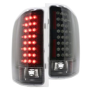 Coolstuffguru Compatible with Chevy Silverado 1500 2500 3500 Pickup LED Tail Brake Lamps Lights Black Set Pair