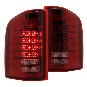 Coolstuffguru Compatible with Chevy Silverado 1500 2500 3500 Truck Red Clear LED Tail Lights