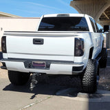 Coolstuffguru Compatible with Chevy Silverado GMC Sierra Glossy Black Brake LED Tail Lights Smoke w/LED Bar