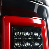 Coolstuffguru Compatible with Chevy Silverado Rear LED Brake Jet Black Tail Lights w/ LED Light Tube Pair