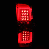 Coolstuffguru Compatible with Chevy Silverado GMC Sierra Chrome Rear Brake LED Tail Lights Red w/LED Light Bar
