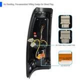 Coolstuffguru Compatible with Chevy Silverado Gmc Sierra Fleetside Clear Chrome Led Tail Lights