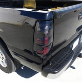 Coolstuffguru Compatible with Chevy Silverado GMC Sierra Glossy Black Smoked Lens Altezza Tail Lights