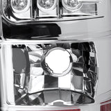 Coolstuffguru Compatible with Chevy Silverado Gmc Sierra Fleetside Clear Chrome Led Tail Lights