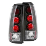 Coolstuffguru Compatible with Chevy Silverado GMC Sierra 1500 2500 3500 Black Rear Tail Lights Brake Lamps