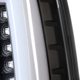 Coolstuffguru Compatible with Chevy Silverado Sierra LED DRL Bar Black Clear Tail Brake Lights Lamps (Left+Right)