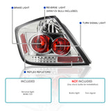 Coolstuffguru Compatible with Scion tC JDM Crystal Chrome Clear Rear Tail Lamps Brake Lights Pair