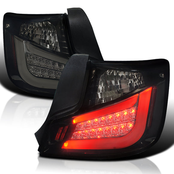 Coolstuffguru Compatible with Scion Tc Led Glossy Black Tail Lights Brake Lamps Dark Smoke