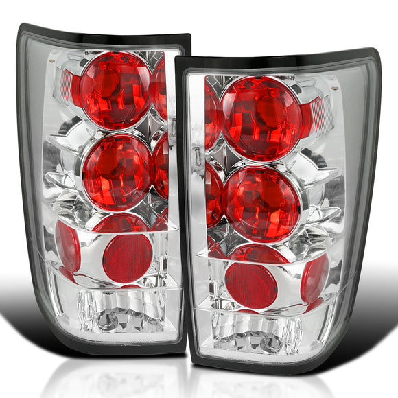 Coolstuffguru Compatible with Nissan Titan Altezza Tail Lights Lamps Pair Chrome Clear