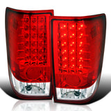 Coolstuffguru Compatible with Nissan Titan Le Se Xe Red/Clear Led Tail Lights