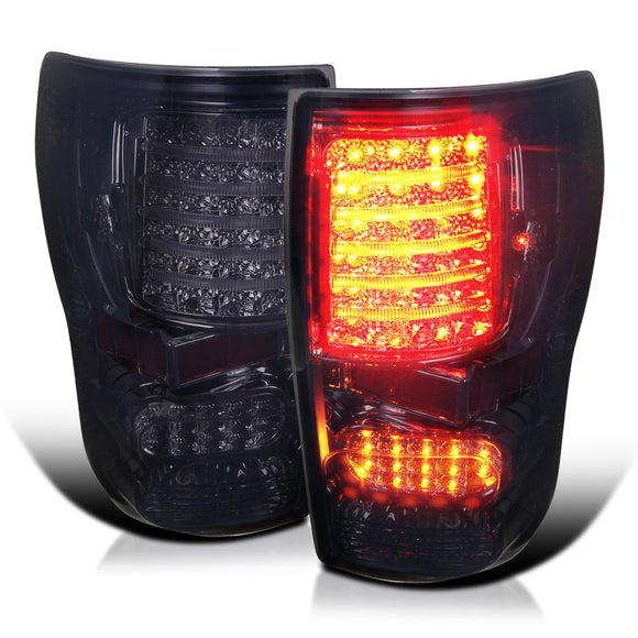 Coolstuffguru Compatible with Toyota Tundra Smoke Led Parking Signal Lamps Tail Brakelights