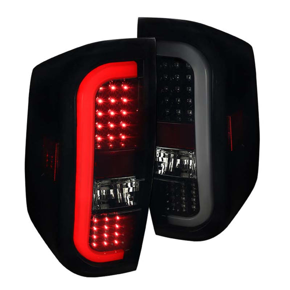 Coolstuffguru Compatible with/Replacement for 2014-2021 Tundra Glossy Black LED Sequential Tail Lights Smoke Lens Brake Lamps