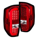 Coolstuffguru Compatible with/Replacement for 2014-2021 Toyota Tundra Red Clear LED Sequential Tail Lights Brake Lamps Pair