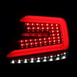 Coolstuffguru Black Housing Clear Lens Red LED Bar Tail Lights Compatible with Subaru Impreza/Impreza WRX 4DR 2008-2011, Impreza WRX/WRX STI 4DR 2012-2014 Old Body Style