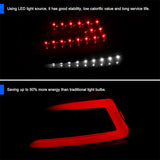 Coolstuffguru Glossy Black Housing Smoke Lens Sequential LED Bar Tail Lights Compatible with Subaru WRX / WRX STI 2015-2021 L+R Pair Taillight Assembly