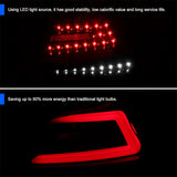 Coolstuffguru Jet Black Housing Clear Lens Red Sequential LED Bar Tail Lights Compatible with Subaru WRX / WRX STI 2015-2021 L+R Pair Taillight Assembly