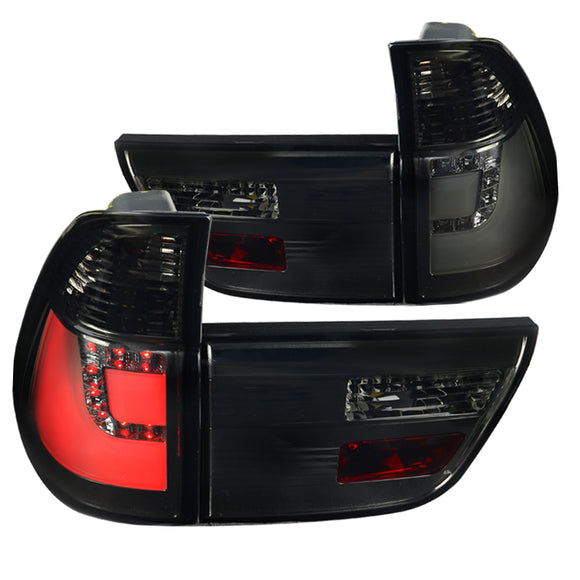 Coolstuffguru Compatible with BMW E53 X5 Smoke Lens LED Rear Brake Lamps Tail Lights Left+Right