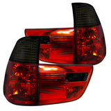 Coolstuffguru Red Smoke Lens Tail Lights Compatible with BMW X5 E53 2000-2006 L+R Pair Taillight Assembly