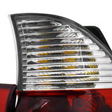 Coolstuffguru Red Clear Lens Tail Lights Compatible with BMW X5 E53 2000-2006 L+R Pair Taillight Assembly