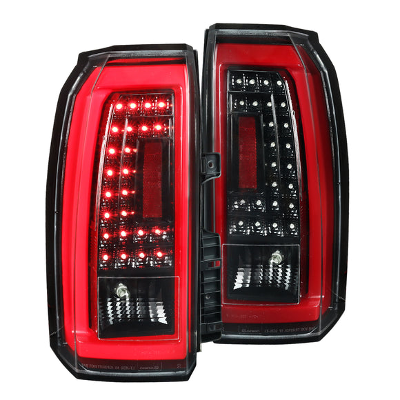 Coolstuffguru Compatible with GMC Yukon XL SUV Clear LED Jet Black Tail Lights Rear Brake Lamps Left+Right