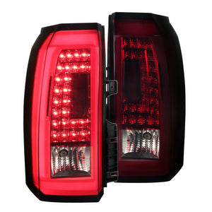 Coolstuffguru Compatible with GMC Yukon XL Red/Smoke Lens LED Tail Lights Rear Brake Lamps w/ LED Running Tube