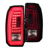 Coolstuffguru Compatible with GMC Yukon XL Red/Smoke Lens LED Tail Lights Rear Brake Lamps w/ LED Running Tube