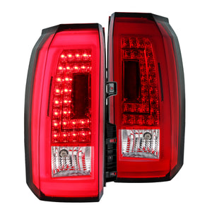 Coolstuffguru Compatible with GMC Yukon XL LED Red Lens Tail Rear Brake Lamps w/LED Running Tube Left+Right