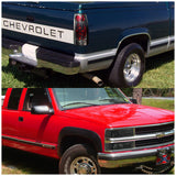 Coolstuffguru Compatible with Chevy C/K C10 Silverado Smoke Headlights Bumper Corner Signal Lamps+Tail Lig