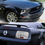 Coolstuffguru Compatible with Ford Mustang GT Crystal Chrome Headlights+Clear Bumper Lights+LED Tail light
