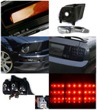 Coolstuffguru Compatible with Ford Mustang Smoke Headlights+Black Parking Lamp+Glossy Black Tail Light