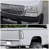 Coolstuffguru Compatible with Chevy Silverado Clear Headlights+Bumper Lamps+LED Rear Tail Lights