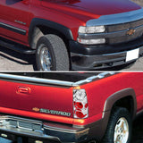 Coolstuffguru CHROME HEADLIGHTS+BUMPER SIGNAL LIGHTS+CLEAR TAIL BRAKE LAMPS Compatible with 1999-2002 SILVERDO