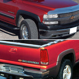 Coolstuffguru CHROME HEADLIGHTS+BUMPER SIGNAL LIGHTS+RED LED TAIL LAMPS Compatible with 1999-2002 SILVERDO