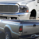 Coolstuffguru Compatible with Ford F250 Super Duty Style Side, Blk Halo Proj Headlights, Corner, 3D Tail L