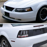 Coolstuffguru Compatible with Ford Mustang Cobra Black Headlights+Sequential Turn Signal LED Tube Tail Lig