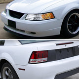 Coolstuffguru Compatible with Clear Ford Mustang Cobra Headlights+Sequential Signal LED Tube Tail Lights R