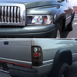 Coolstuffguru LED DRL HEAD LIGHTS+BLACK TAIL BRAKE LAMPS Compatible with 1994-2001 RAM PICK UP