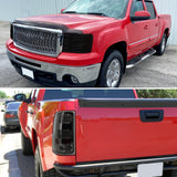 Coolstuffguru Compatible with GMC Sierra 1500/2500HD/3500HD Smoke Headlights+Tinted LED Tail Lamps