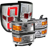 Coolstuffguru Compatible with Chevy Silverado 1500 Pickup Clear Headlights+LED Tail Lights Parking Brake L